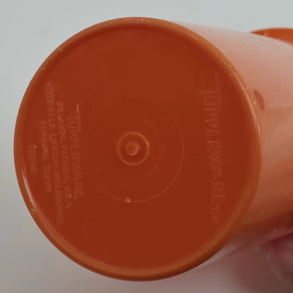 Tupperware Orange 6 Measuring Cups 7 Spoons Sets Include D-Ring & Slimline 32oz